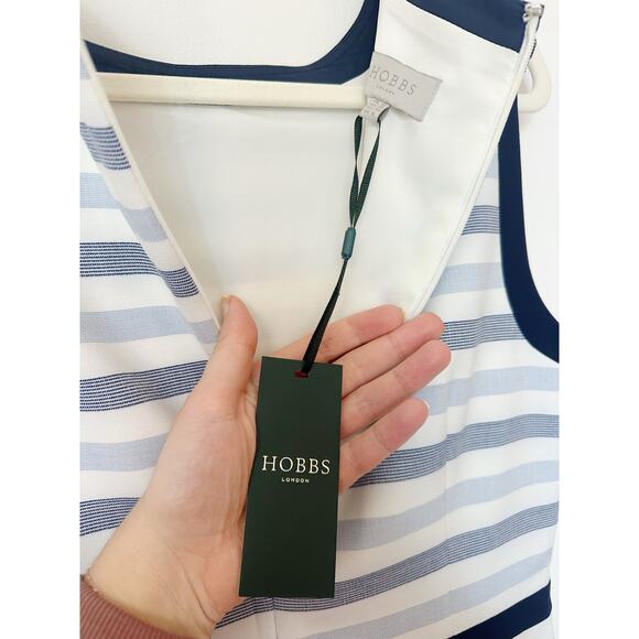 NWT Hobbs Blue and white striped shift dress - Picture 11 of 12
